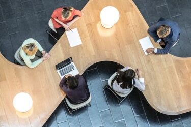 PPT - 5 at the table from above